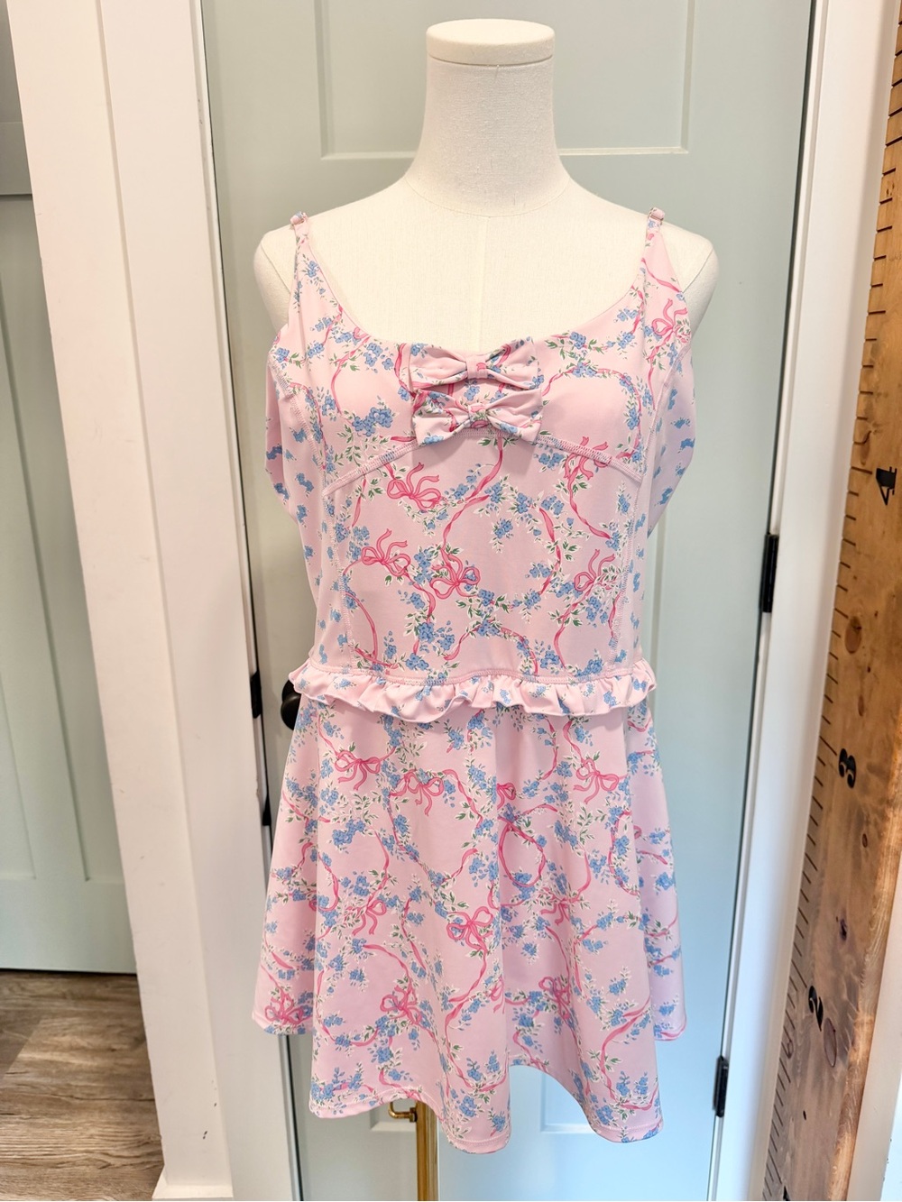 Treasures by Shabby Chic Athletic Dress Coquette Bows Preppy Girly Feminine XL